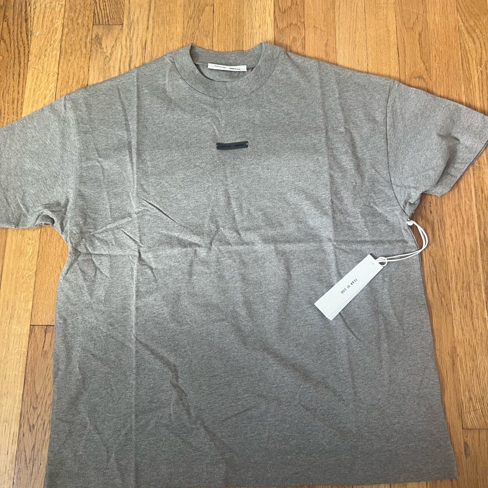 Fear of God Heather Gray Short Sleeve Tee